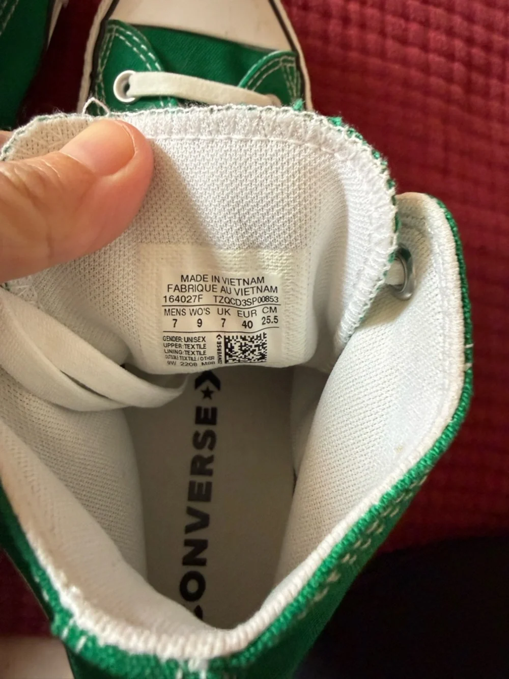Converse Kelly Green High-Top Canvas Sneakers - Picture 4 of 4